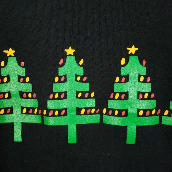 Vintage 80s 90s Jerzees Christmas Tree Crewneck Jerzees Sweatshirt Sweater Ugly - Picture 4 of 9